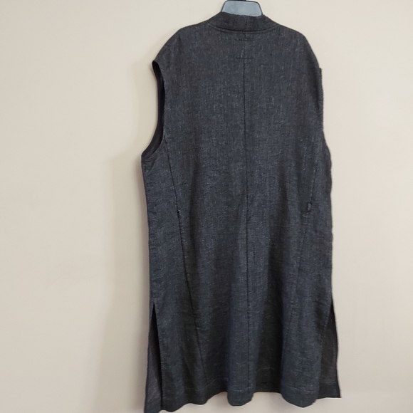 Poetry linen wool tunic with side slits - Picture 6 of 6